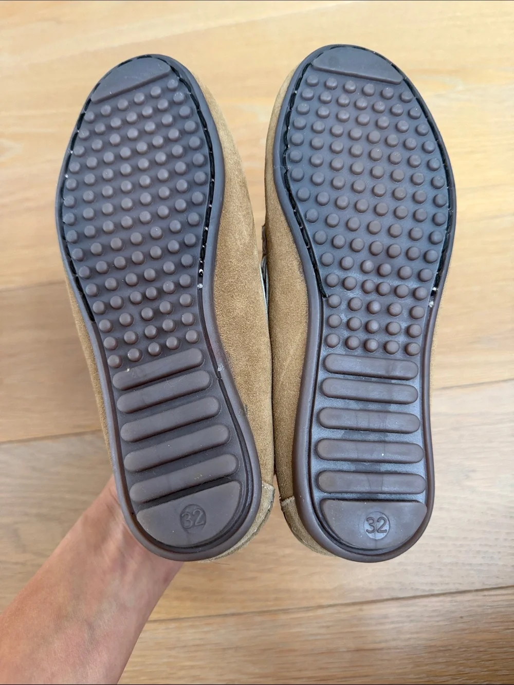 Unbranded Boys Taupe Suede Penny Loafers
